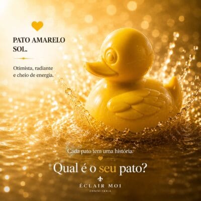 Patinho de Chocolate Branco - Amarelo