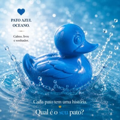 Patinho de Chocolate Branco - Azul (disponível por encomenda)