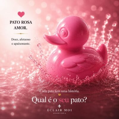Patinho de Chocolate Branco - Rosa (disponível por encomenda)