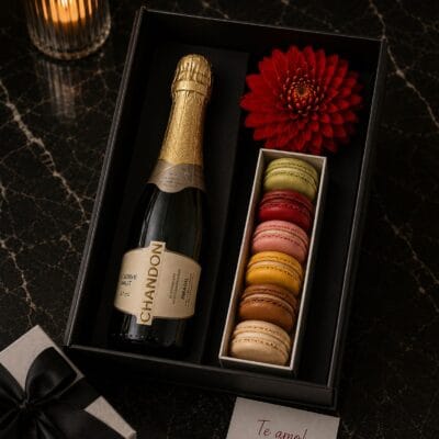 Kit Mini Chandon & Caixa 6 Macarons